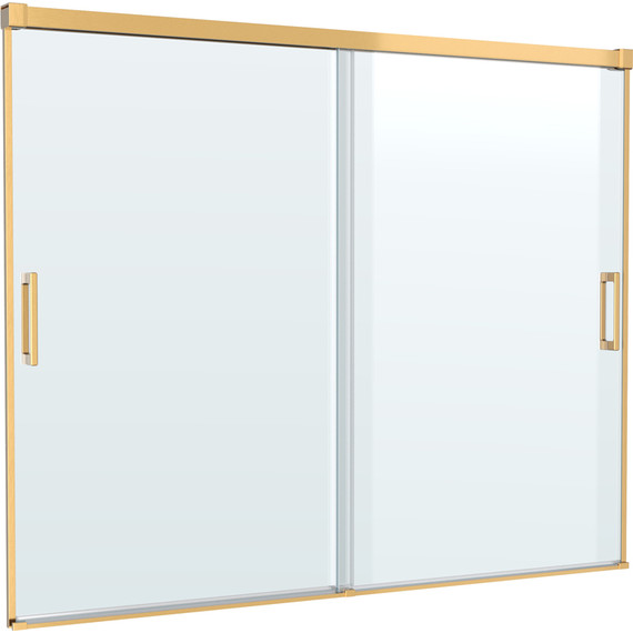 Шторка для ванны Cezares 180 см TANDEM-SOFT-VF-2-180/145-C-BORO-IV, брашированное золото/прозрачное фото 3