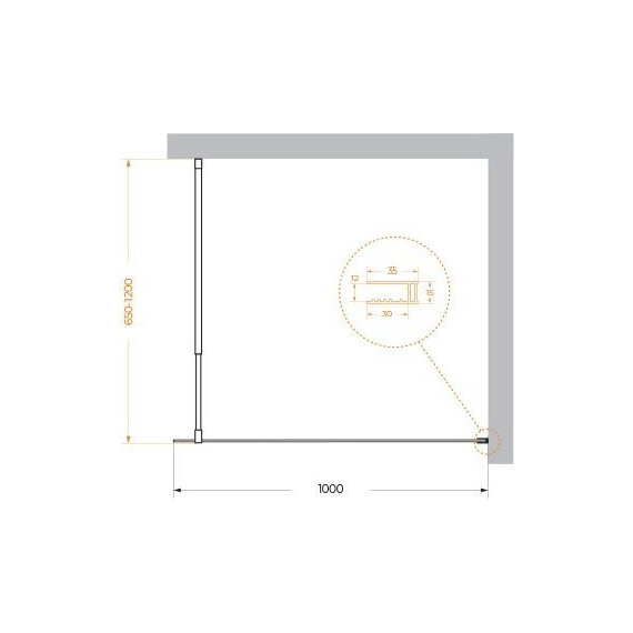 Душевая перегородка BelBagno 100 см KRAFT-L-1-100-C-Cr, хром/прозрачное - 2 Душевая перегородка BelBagno 100 см KRAFT-L-1-100-C-Cr, хром/прозрачное фото 2