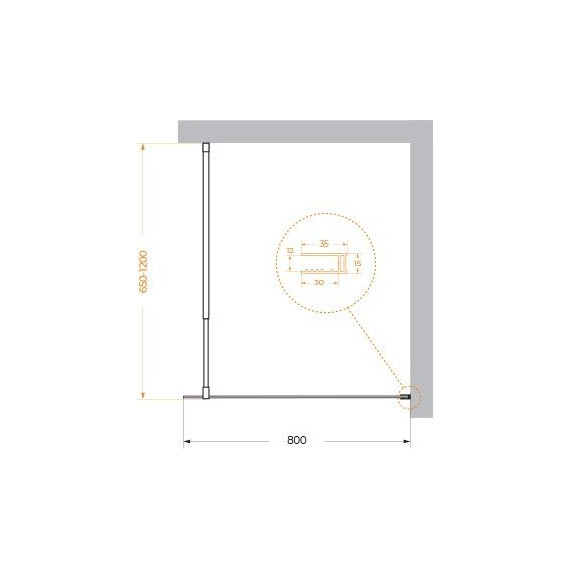 Душевая перегородка BelBagno 80 см KRAFT-L-1-80-C-NERO, чёрный/прозрачное - 2 Душевая перегородка BelBagno 80 см KRAFT-L-1-80-C-NERO, чёрный/прозрачное фото 2