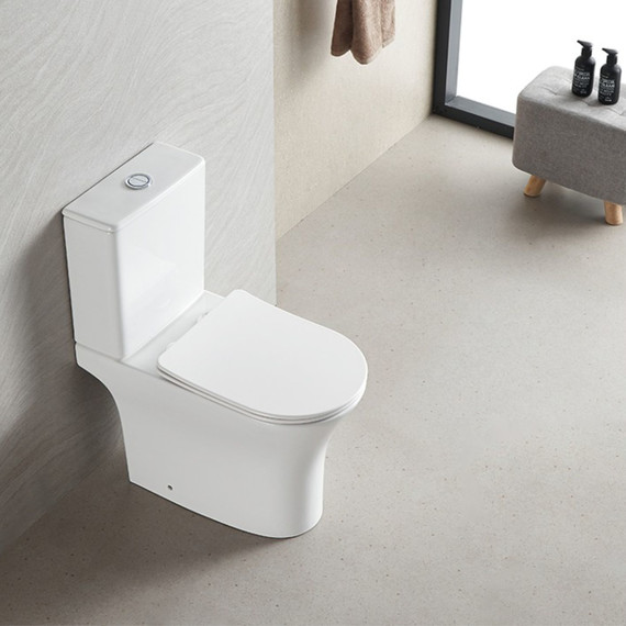 Унитаз-компакт безободковый Mirsant Rock с крышкой микролифт - 7 Унитаз-компакт безободковый Mirsant Rock с крышкой микролифт фото 7