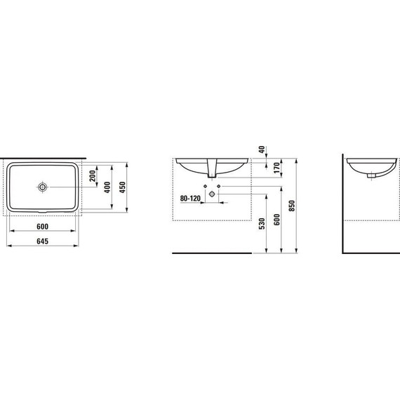 Раковина врезная под столешницу Laufen Pro S 65 см 8.1196.5.000.109.1 - 5 Раковина врезная под столешницу Laufen Pro S 65 см 8.1196.5.000.109.1 фото 5