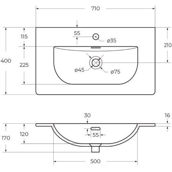 Тумба подвесная с раковиной BelBagno 70 см MARINO-CER-MINI-700-2C-SO-RR-P, rovere rustico - 4 Тумба подвесная с раковиной BelBagno 70 см MARINO-CER-MINI-700-2C-SO-RR-P, rovere rustico фото 4