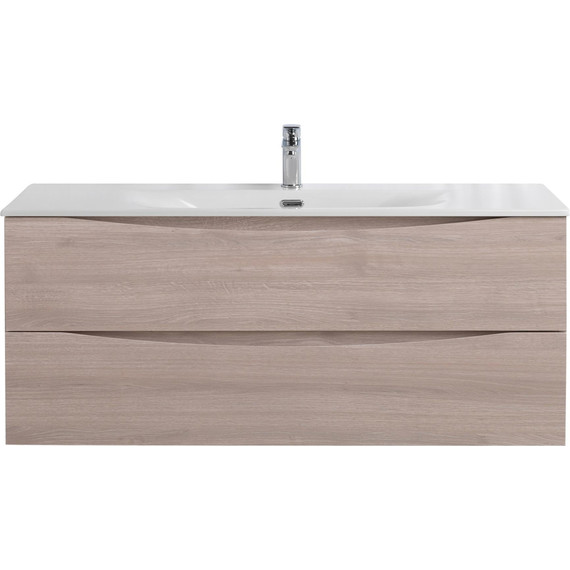 Тумба подвесная с раковиной BelBagno 120 см MARINO-CER-N-1200-2C-SO-RG-P, rovere grigio фото 