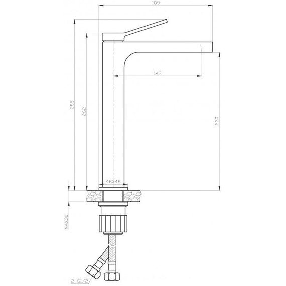 Смеситель для раковины высокий BelBagno ALBANO-LMC-CRM-W0 - 3 Смеситель для раковины высокий BelBagno ALBANO-LMC-CRM-W0 фото 3