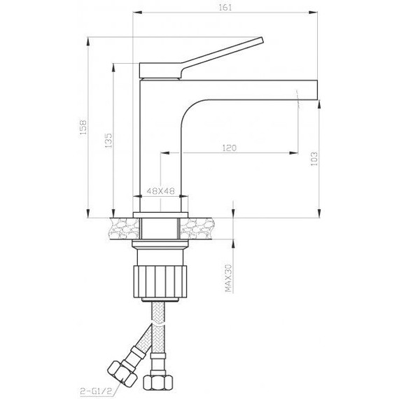 Смеситель для раковины BelBagno ALBANO-LVM-CRM-W0 фото 3