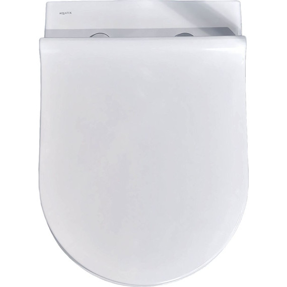Унитаз подвесной безободковый Aquatek Поларис AQ0700-01 с тонкой крышкой микролифт - 3 Унитаз подвесной безободковый Aquatek Поларис AQ0700-01 с тонкой крышкой микролифт фото 3