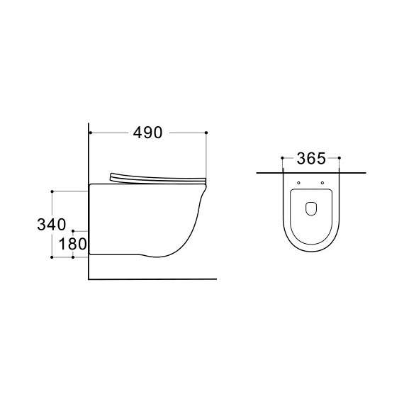 Унитаз подвесной безободковый Aquatek Классик AQ1112T-00 с крышкой микролифт (система смыва Торнадо) фото 10