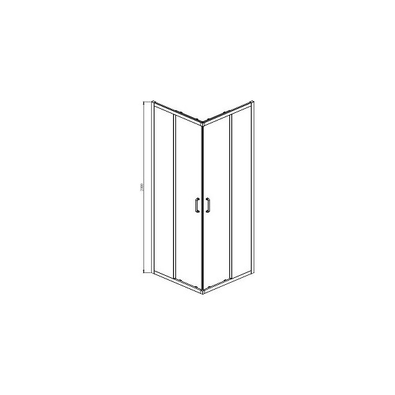 Душевое ограждение Aquatek 80x80 см AQ ARI KV 08020BL, чёрный/прозрачное фото 6