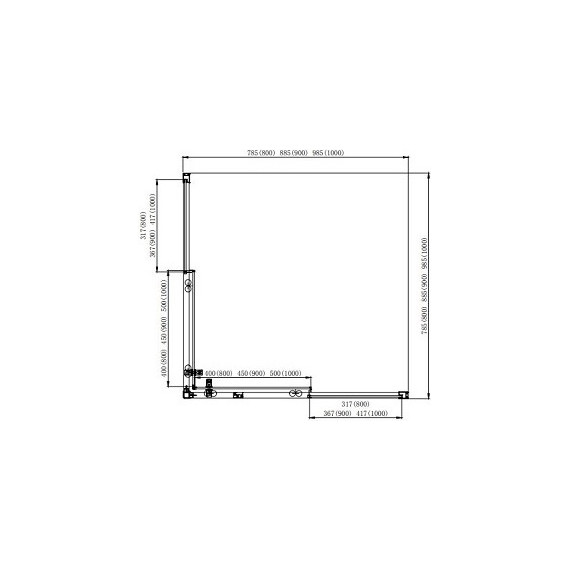 Душевое ограждение Aquatek 80x80 см AQ ARI KV 08020BL, чёрный/прозрачное фото 7