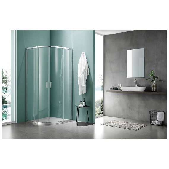 Душевое ограждение Aquatek 80x80 см AQ ARI RO 08020CH, хром/прозрачное фото 3