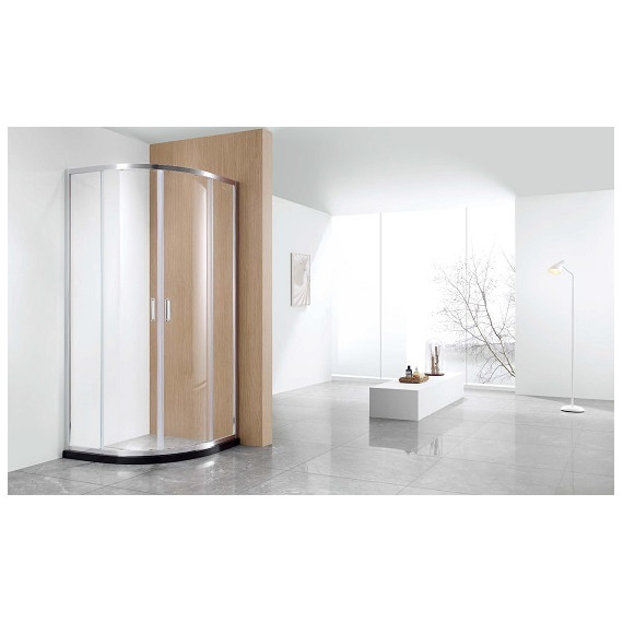 Душевое ограждение Aquatek 80x80 см AQ ARI RO 08020CH, хром/прозрачное фото 4