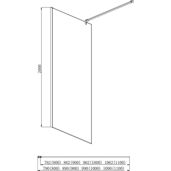 Душевая перегородка Aquatek Walk in 110 см AQ WIW 11020CH, хром/прозрачное фото 4
