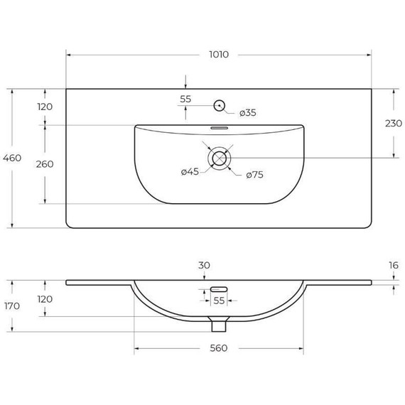 Тумба подвесная с раковиной BelBagno 100 см MARINO-CER-N-1000-2C-SO-RR-P, rovere rustico фото 4