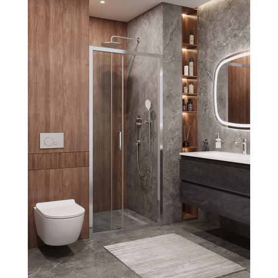 Душевая дверь Cezares 100 см MOLVENO-BF-3-100-C-Cr-IV, хром/прозрачное - 2 Душевая дверь Cezares 100 см MOLVENO-BF-3-100-C-Cr-IV, хром/прозрачное фото 2