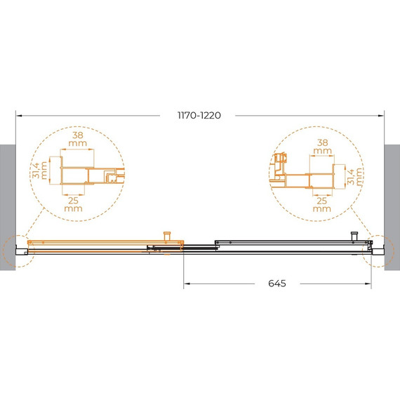 Душевая дверь Cezares 120 см MOLVENO-BF-3-120-C-Cr-IV, хром/прозрачное - 7 Душевая дверь Cezares 120 см MOLVENO-BF-3-120-C-Cr-IV, хром/прозрачное фото 7