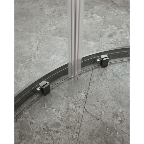 Душевое ограждение Cezares 130x100 см MOLVENO-RH-2-130/100-C-GM-IV, оружейная сталь/прозрачное фото 5