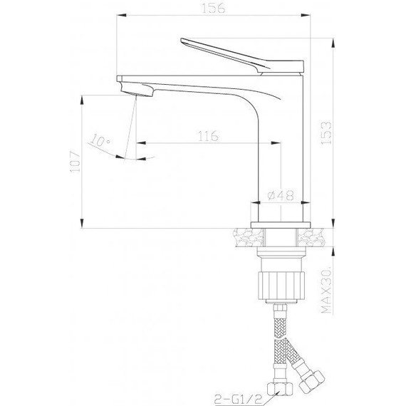 Смеситель для раковины BelBagno UNIQUE-LVM-CRM-W0 - 3 Смеситель для раковины BelBagno UNIQUE-LVM-CRM-W0 фото 3