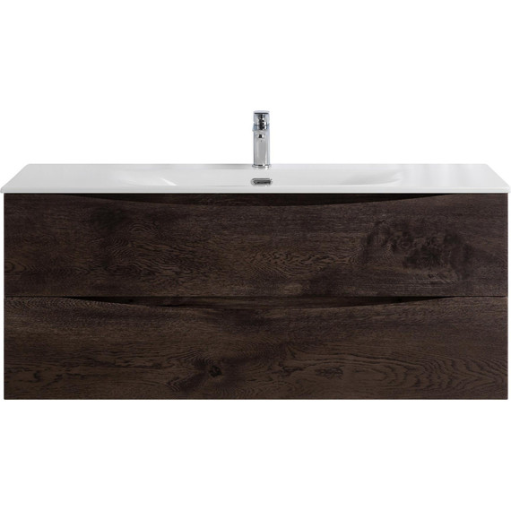 Тумба подвесная с раковиной BelBagno 120 см MARINO-CER-N-1200-2C-SO-RNG-P, rovere nature grigio фото 