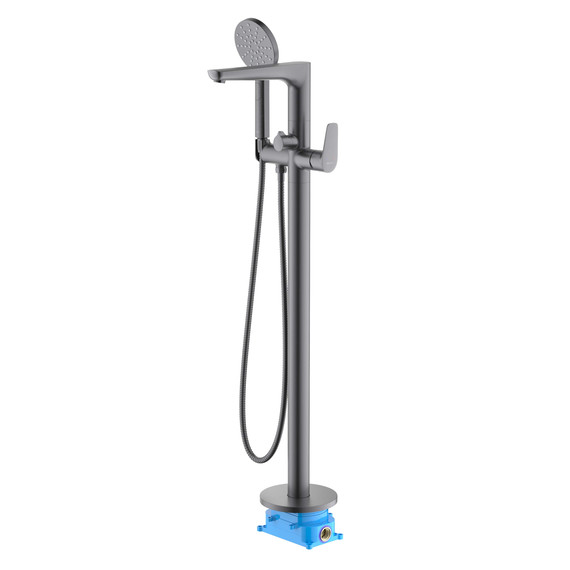Смеситель для ванны Aquatek Бетта AQ1145BGM (со скрытой частью) чёрный хром шлифованный, Цвет производителя: чёрный хром шлифованный фото 