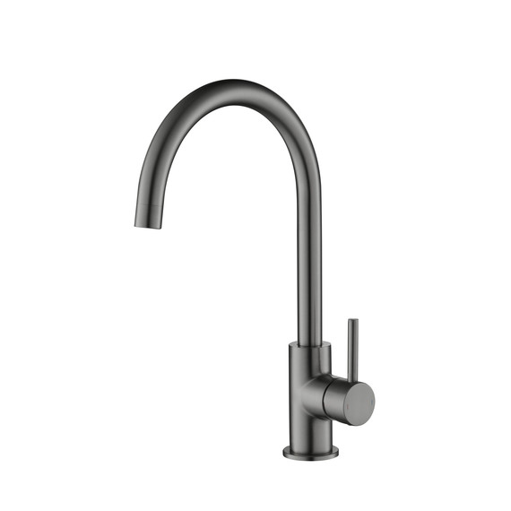 Смеситель для кухни Aquatek Европа AQ1382BGM, чёрный хром шлифованный, Цвет производителя: чёрный хром шлифованный фото 