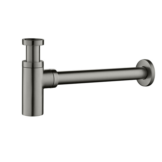 Сифон для умывальника Aquatek AQ6012BGM, чёрный хром шлифованный фото 