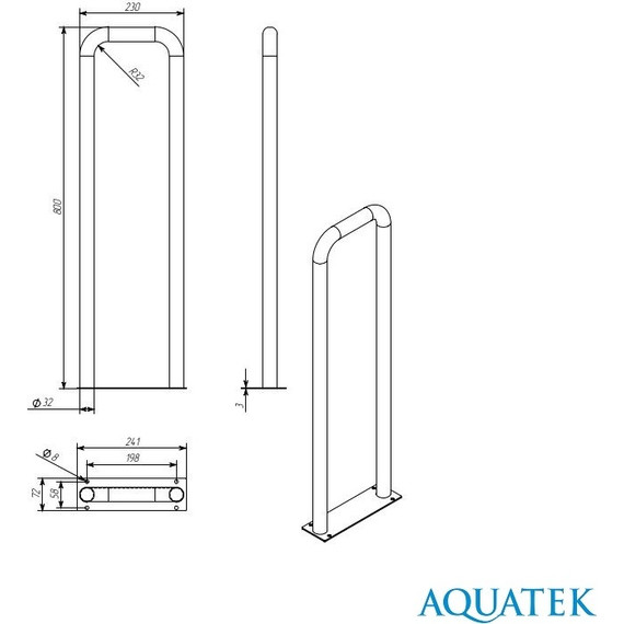 Поручень для ванны Aquatek POR-0000006 фото 6