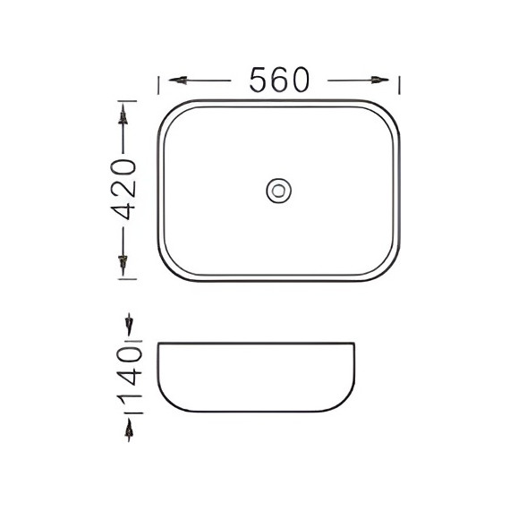 Раковина-чаша Aquatek 56 см AQ5526-MW, белый матовый фото 5