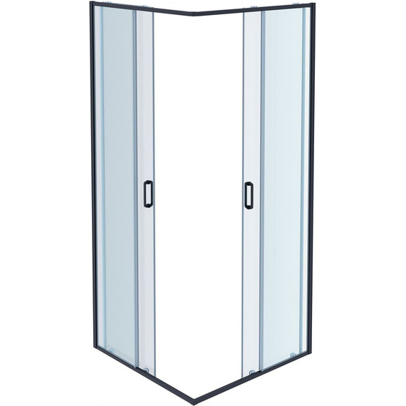 Душевое ограждение Aquatek 80x80 см AQ ARI KV 08020BL, чёрный/прозрачное фото 2