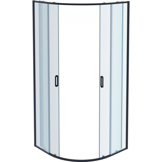 Душевое ограждение Aquatek 80x80 см AQ ARI RO 08020BL, чёрный/прозрачное фото 3