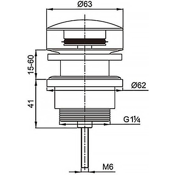 Донный клапан Azario AZ-105-WHI, белый фото 3