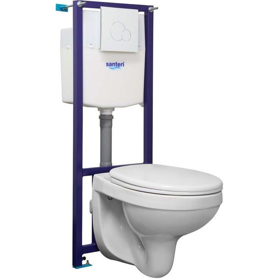 Инсталляция с подвесным унитазом Santeri Альфа 1.3815.9.S00.00B.2 (крышка дюропласт) фото 