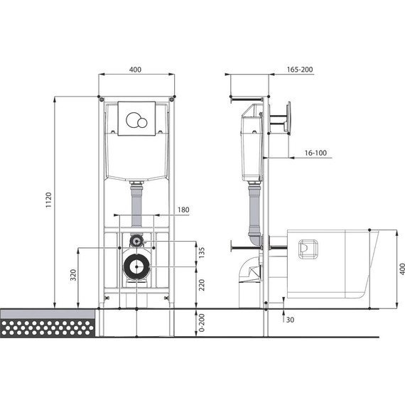 Инсталляция с подвесным унитазом Santeri Альфа комфорт 1.3816.4.S00.00B.2 (крышка микролифт) фото 4