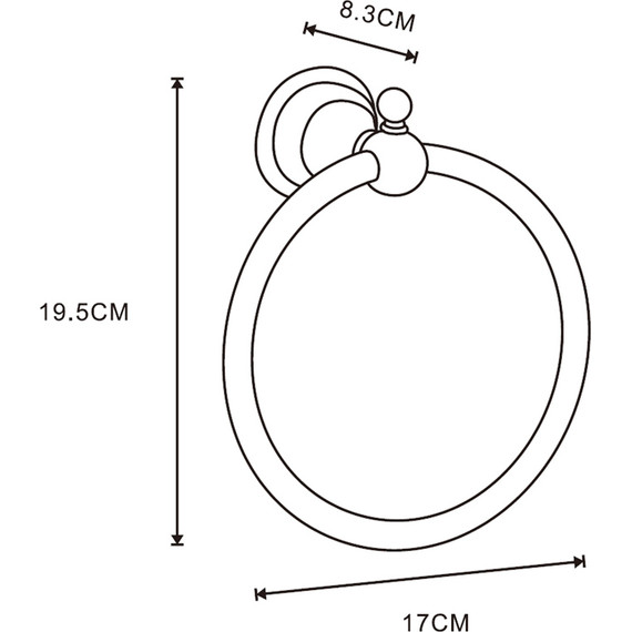 Кольцо для полотенец Azario Elvia AZ-91111Q, цвет бронза фото 2