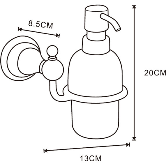 Дозатор для жидкого мыла Azario Elvia AZ-91112G, цвет золото - 2 Дозатор для жидкого мыла Azario Elvia AZ-91112G, цвет золото фото 2