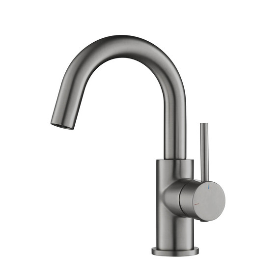 Смеситель для раковины Aquatek Европа AQ1307BGM, чёрный хром шлифованный, Цвет производителя: чёрный хром шлифованный фото 