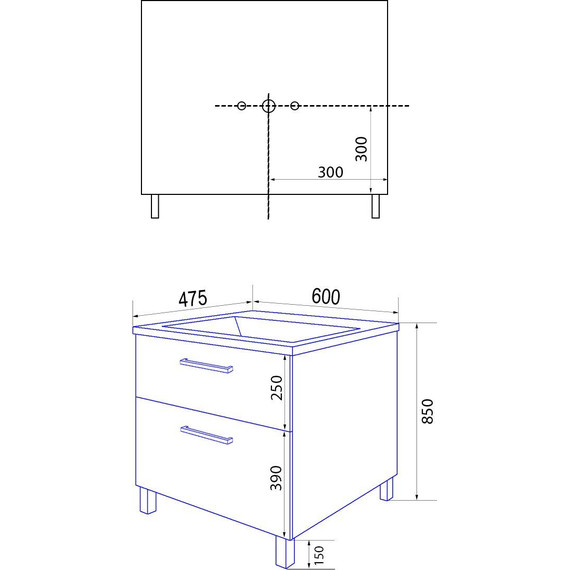Тумба напольная с раковиной Azario Ника 60H 60 см CS00082788 - 5 Тумба напольная с раковиной Azario Ника 60H 60 см CS00082788 фото 5