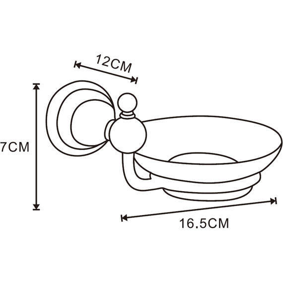 Мыльница Azario Elvia AZ-91108Q, цвет бронза фото 2