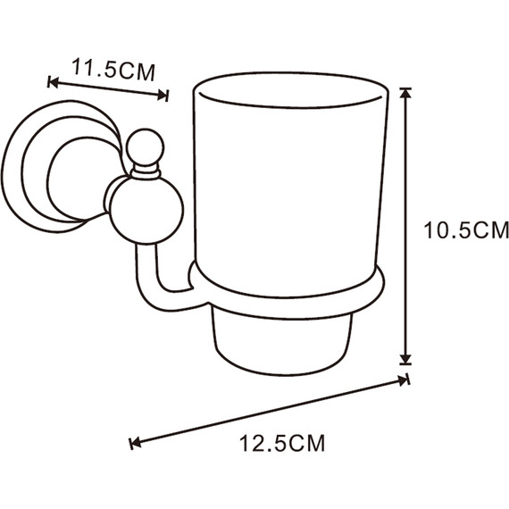 Стакан для зубных щеток Azario Elvia AZ-91106Q, цвет бронза фото 2
