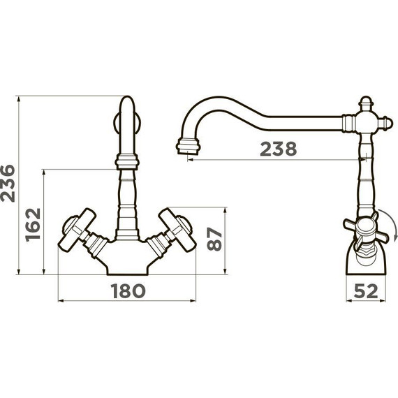 Смеситель для кухни Omoikiri Tokigawa G 4994375, золото фото 4