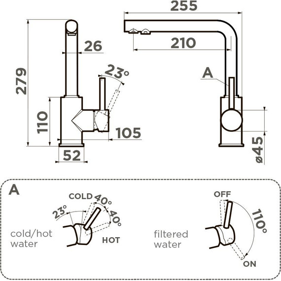 Смеситель для кухни Omoikiri Nakagawa 2 PLUS ES 4994501, espresso фото 4