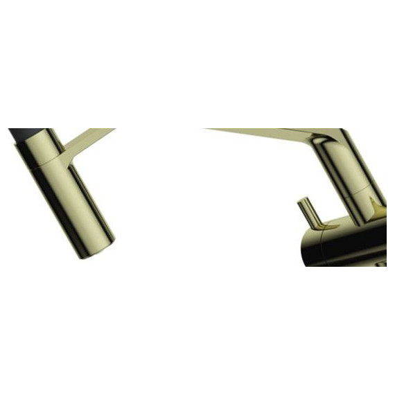 Смеситель для кухни Omoikiri Akeno LG 4994546, светлое золото/чёрный фото 2