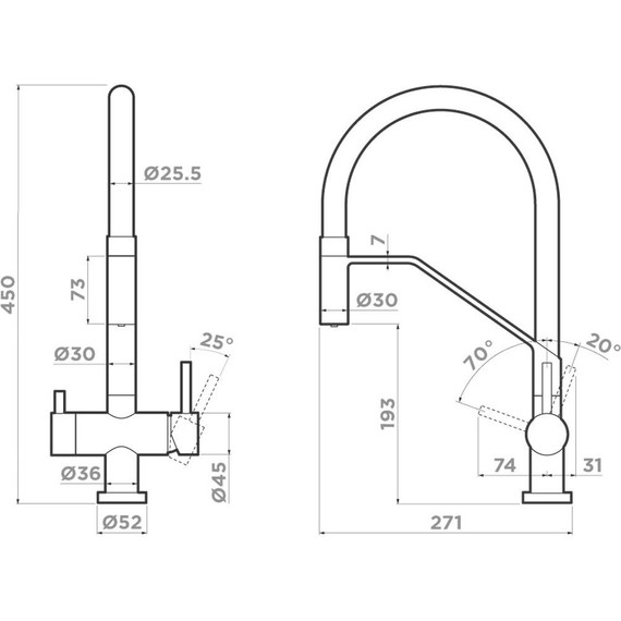 Смеситель для кухни Omoikiri Akeno GB 4994547, графит фото 4