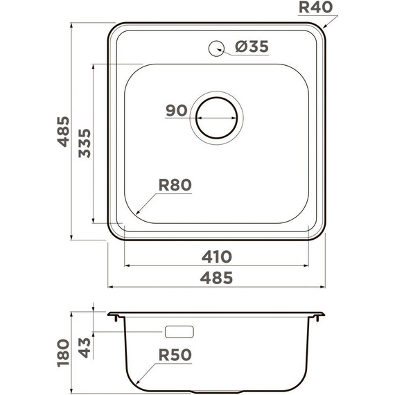 Кухонная мойка Omoikiri Notoro 48 SILVER-MATT 0,8 мм 4997437, silver matt фото 4