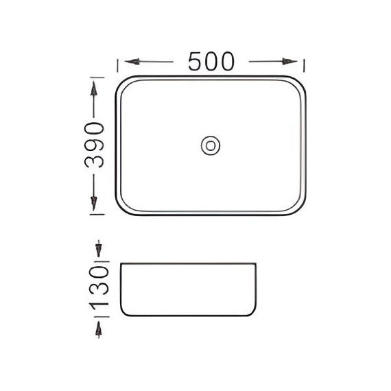 Раковина-чаша Aquatek Вега 50 см AQ5515-MB, чёрный матовый фото 3