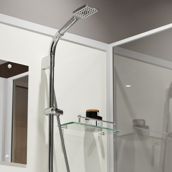 Душевая кабина Niagara Standart 100x100 см ST100/15Q/BK, белый/прозрачное фото 7