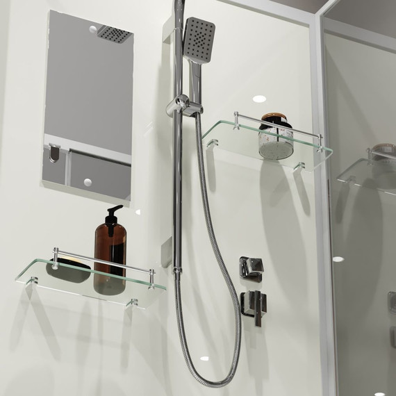 Душевая кабина Niagara Standart 100x100 см ST100/15Q/BK, белый/прозрачное фото 8