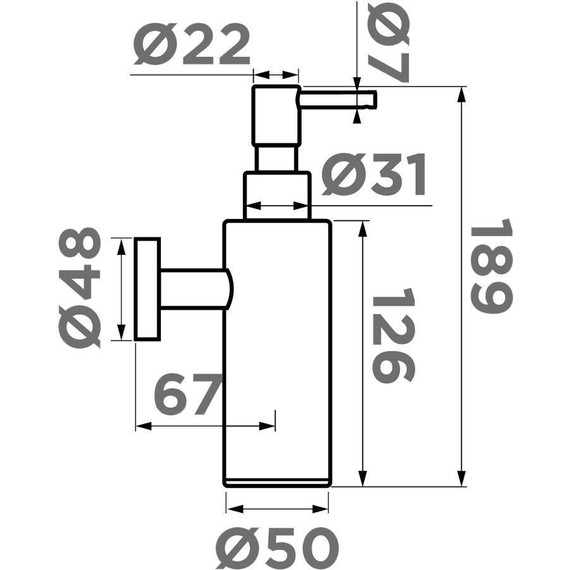 Дозатор для жидкого мыла Omoikiri OM-07 GB 4995090, цвет графит - 2 Дозатор для жидкого мыла Omoikiri OM-07 GB 4995090, цвет графит фото 2