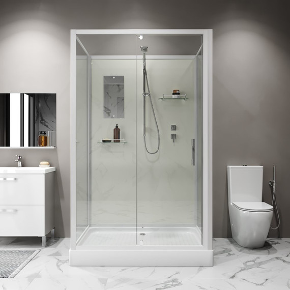 Душевая кабина Niagara Standart 100x80 см ST100/80/15Q/BK, белый/прозрачное - 4 Душевая кабина Niagara Standart 100x80 см ST100/80/15Q/BK, белый/прозрачное фото 4