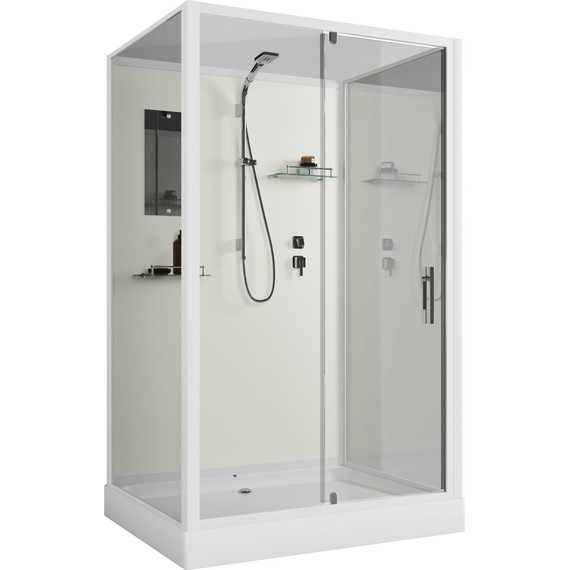 Душевая кабина Niagara Standart 100x80 см ST100/80/15Q/BK, белый/прозрачное - 2 Душевая кабина Niagara Standart 100x80 см ST100/80/15Q/BK, белый/прозрачное фото 2