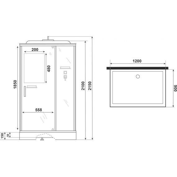 Душевая кабина Niagara Standart 120x90 см ST120/90/15Q, белый/прозрачное - 10 Душевая кабина Niagara Standart 120x90 см ST120/90/15Q, белый/прозрачное фото 10